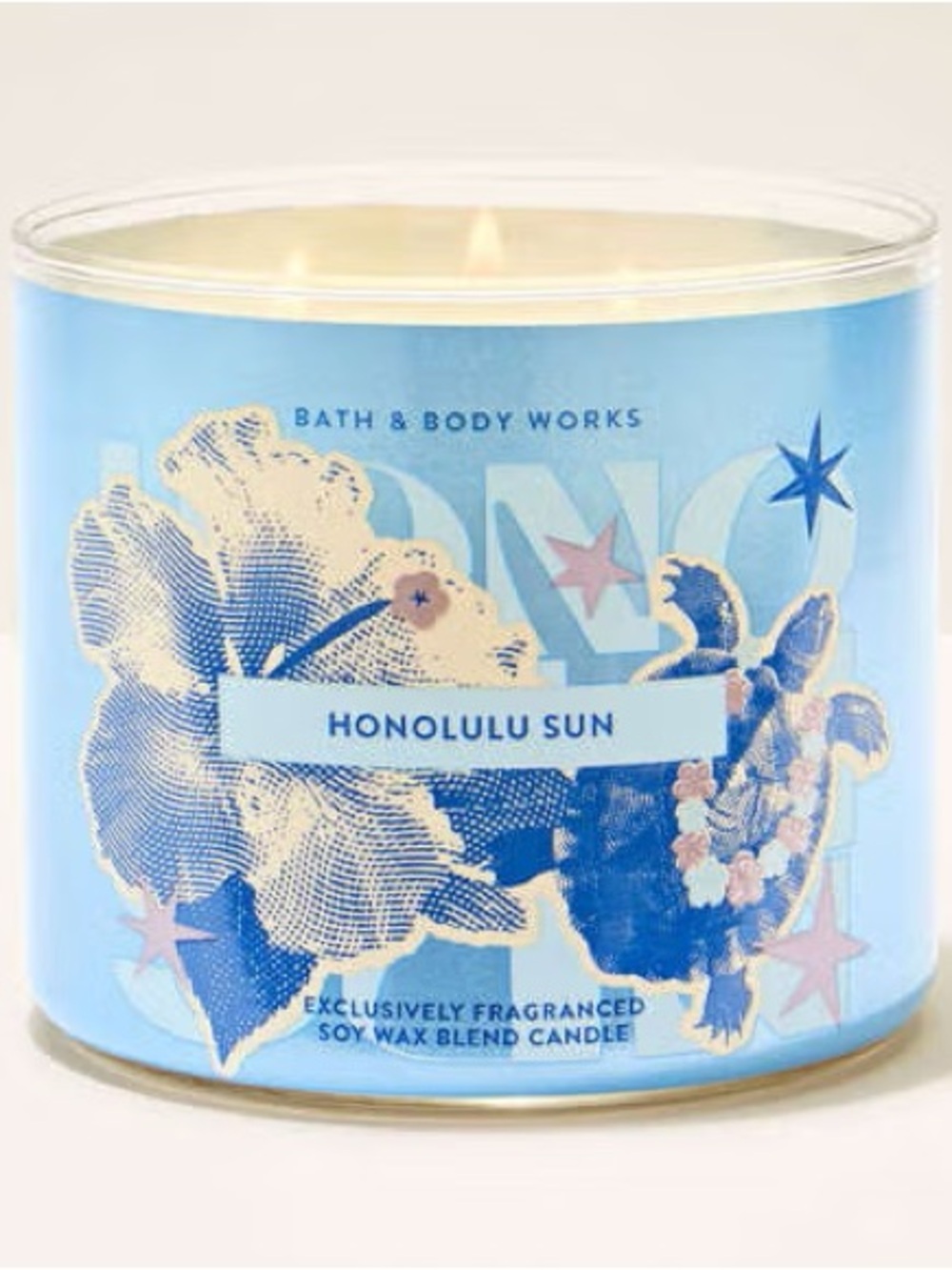 Bath & Body Works Honolulu Sun Candle - Light Blue